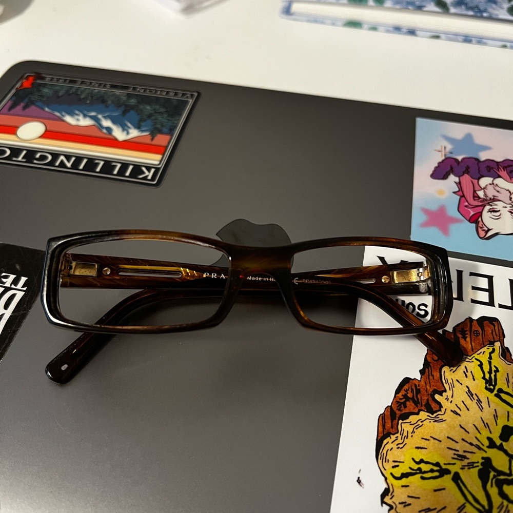 Vintage Prada Tortoise Glasses (no lenses)